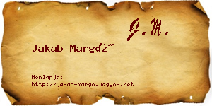 Jakab Margó névjegykártya