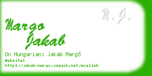 margo jakab business card